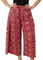 Red Ajrakh Wrap Pants