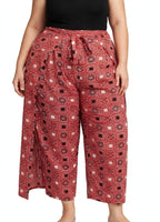Red Ajrakh Wrap Pants