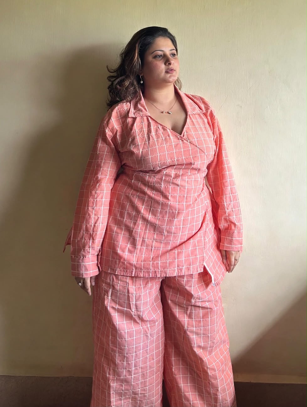 Pink Checks Co-ord Set
