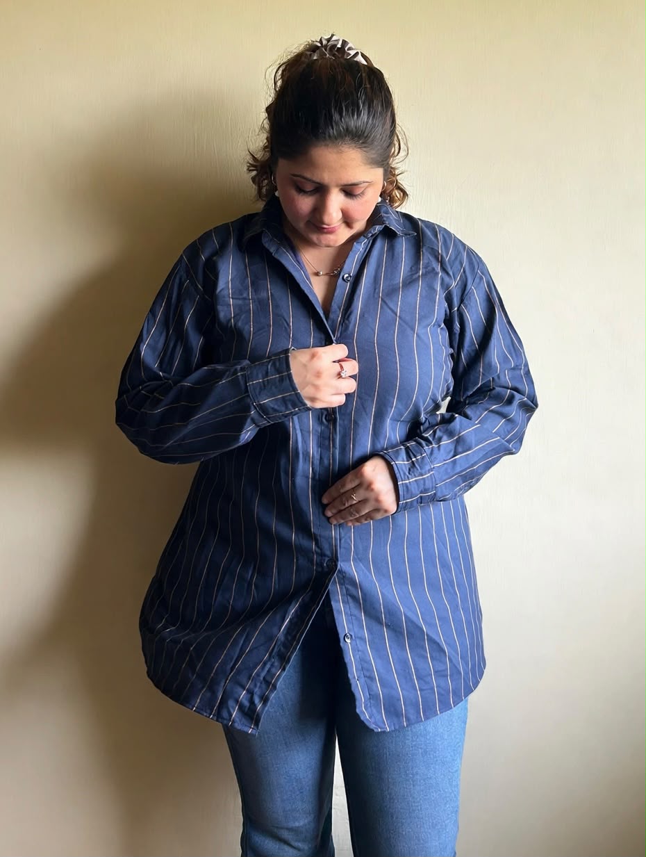 Blue Oversized Shirt