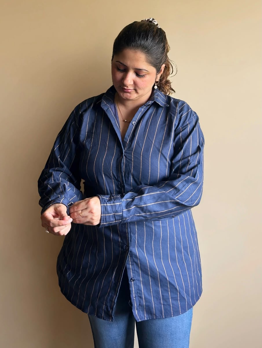 Blue Oversized Shirt