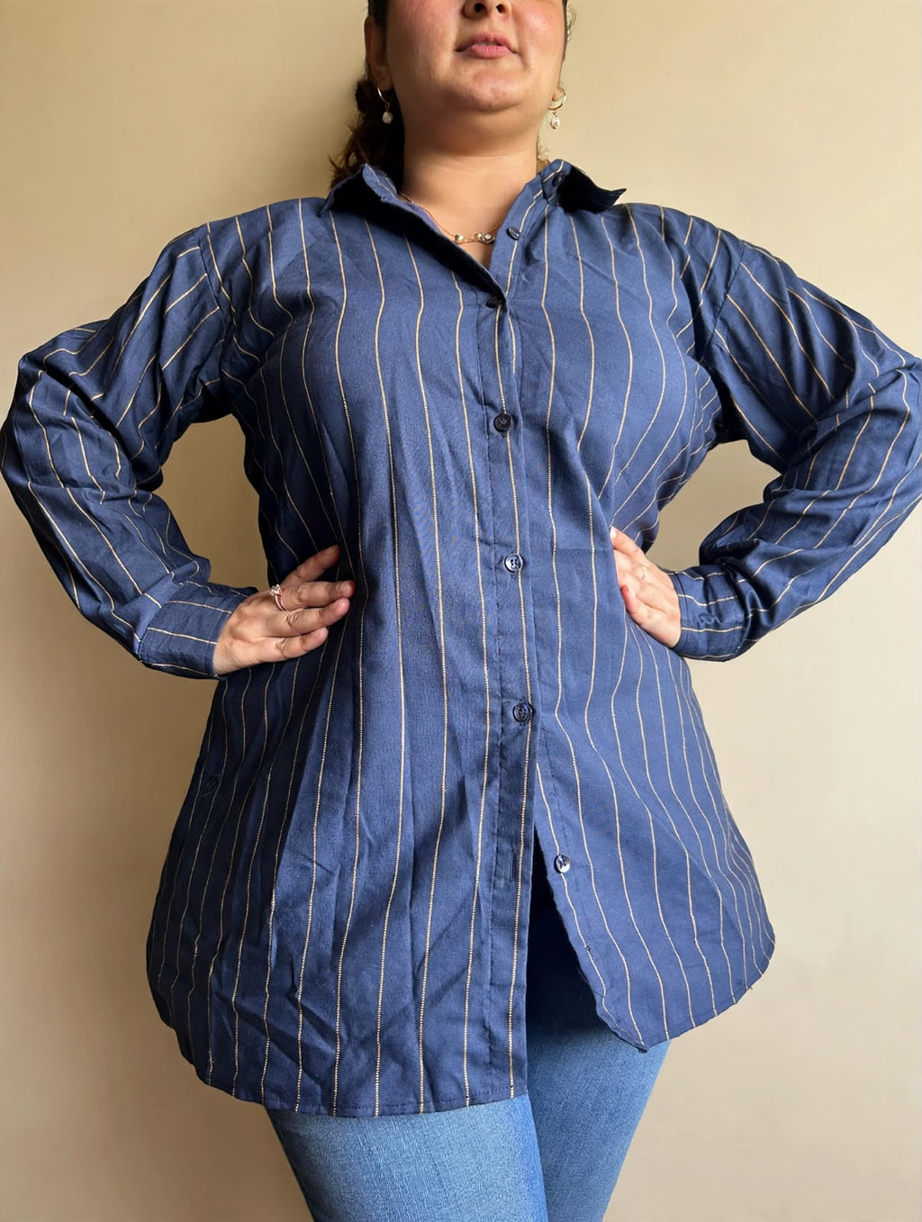 Blue Oversized Shirt