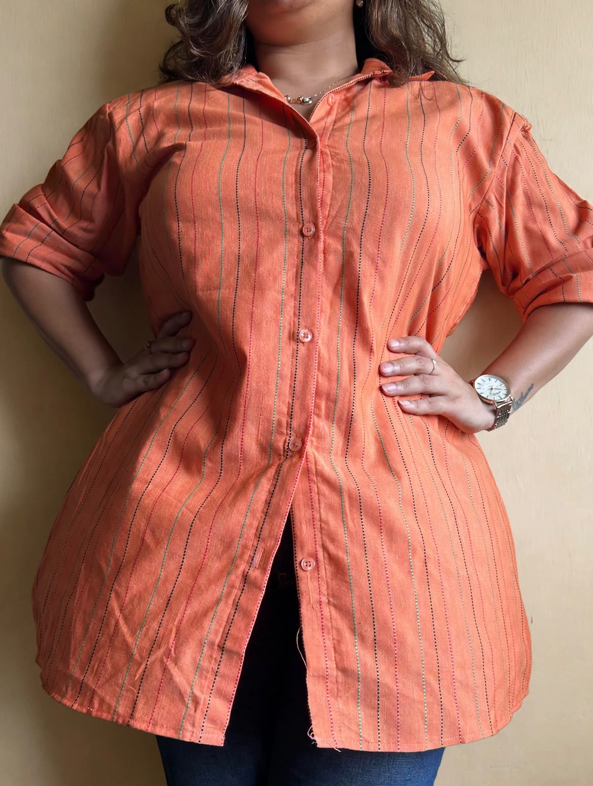 Orange Oversized Shirt