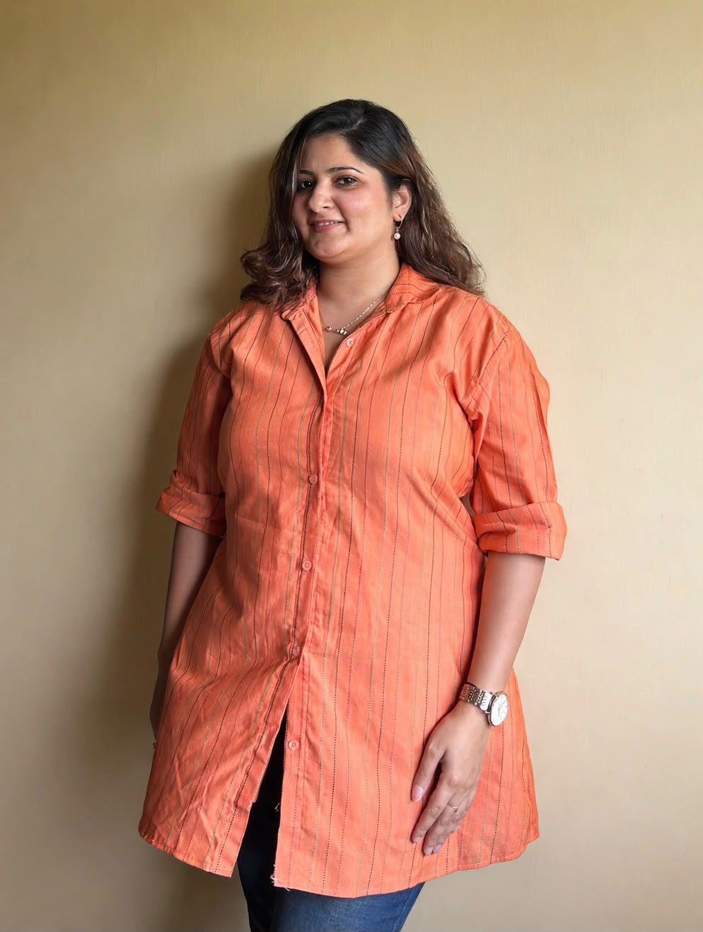 Orange Oversized Shirt