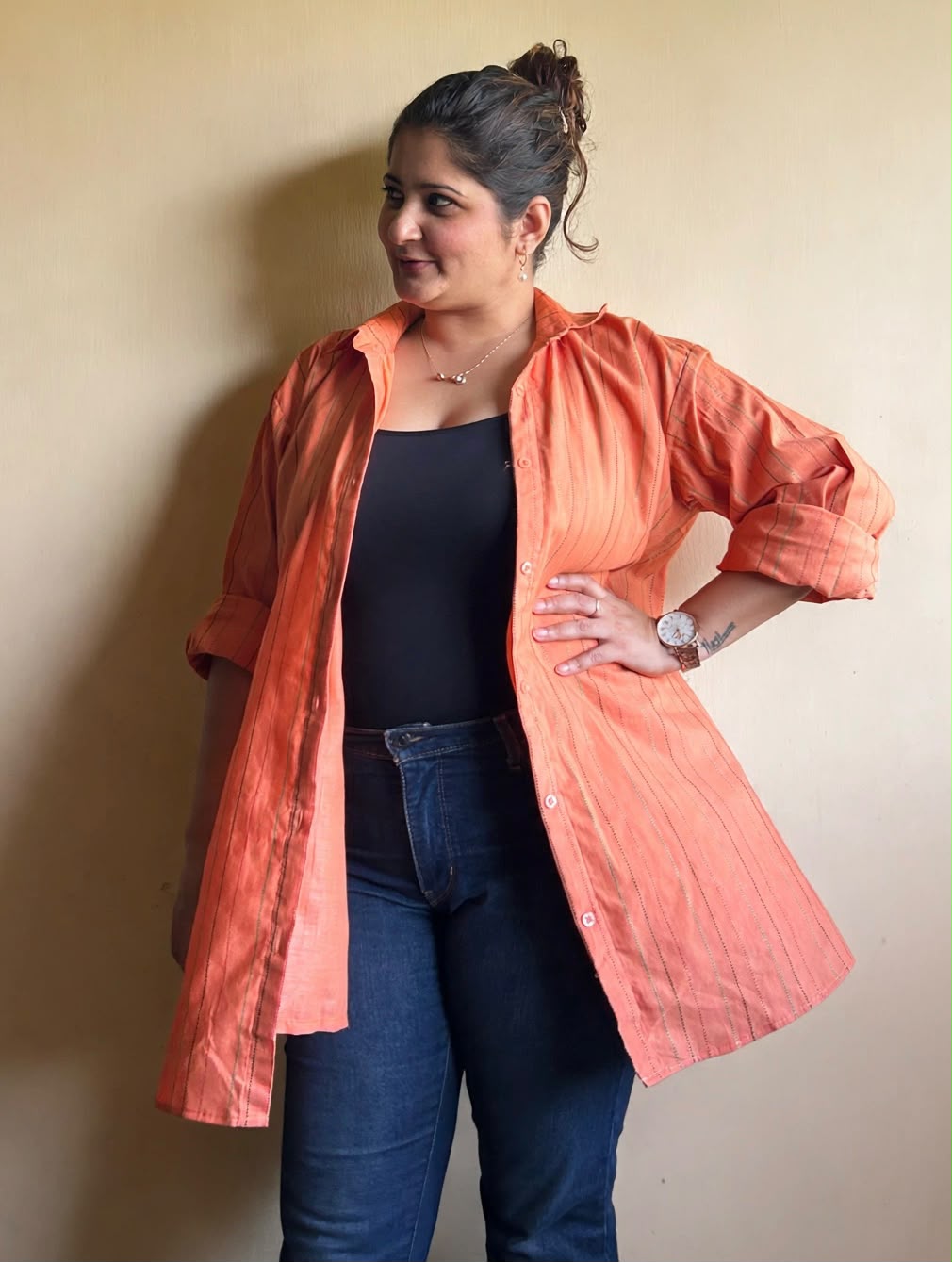 Orange Oversized Shirt