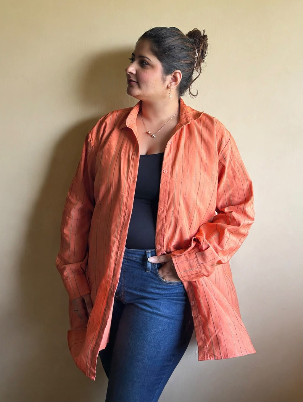 Orange Oversized Shirt
